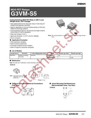 G3VM-S5 datasheet  